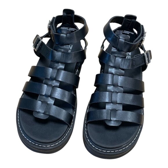Madden NYC Girls Black Gladiator Sandals Size 3 - Picture 1 of 3